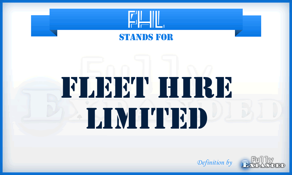 FHL - Fleet Hire Limited