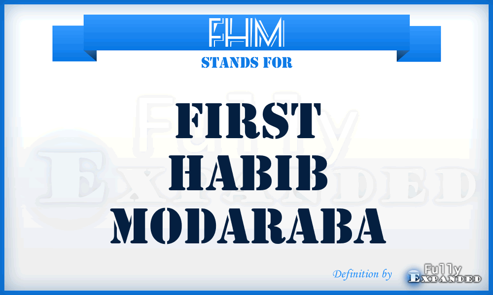 FHM - First Habib Modaraba