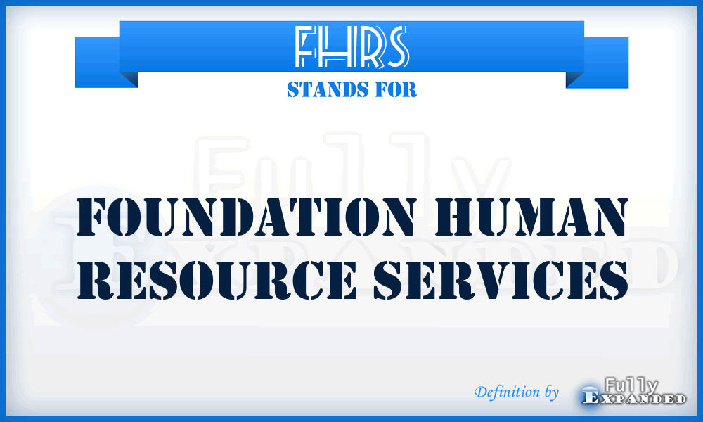 FHRS - Foundation Human Resource Services