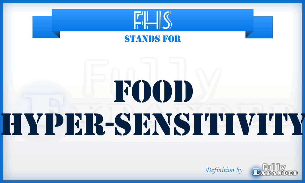 FHS - Food Hyper-Sensitivity