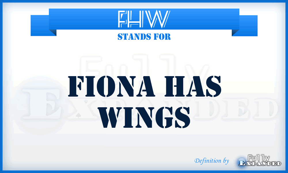 FHW - Fiona Has Wings