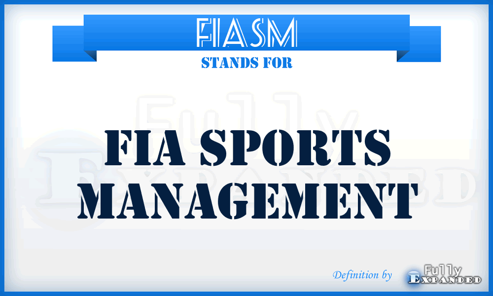 FIASM - FIA Sports Management