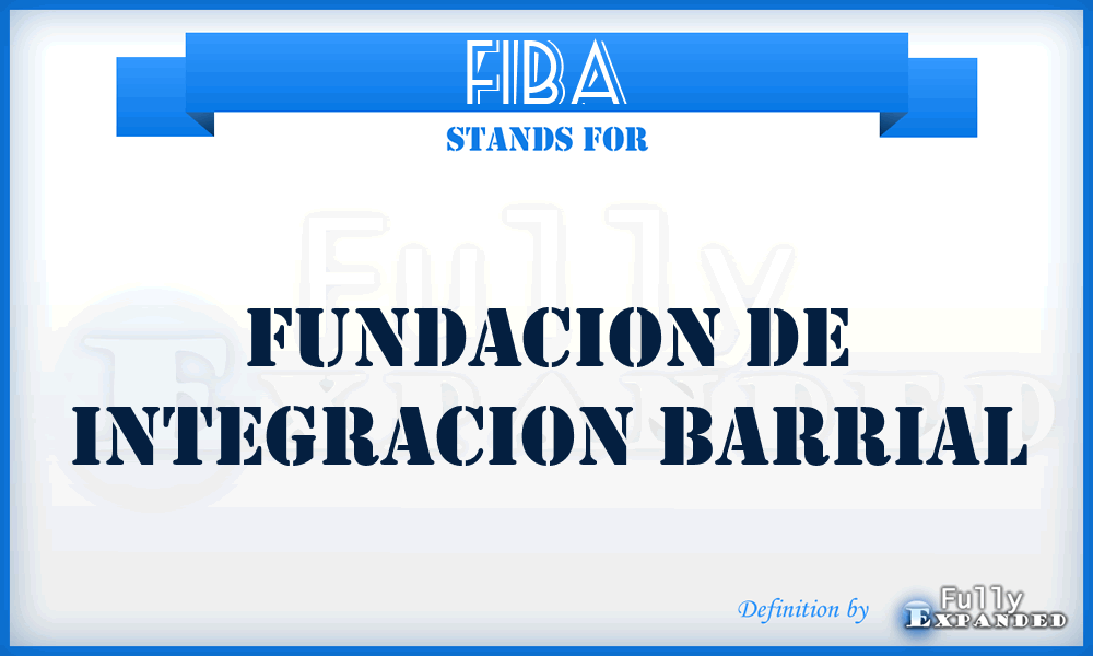 FIBA - Fundacion de Integracion Barrial