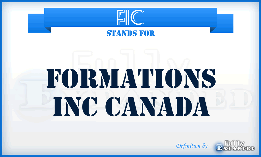 FIC - Formations Inc Canada