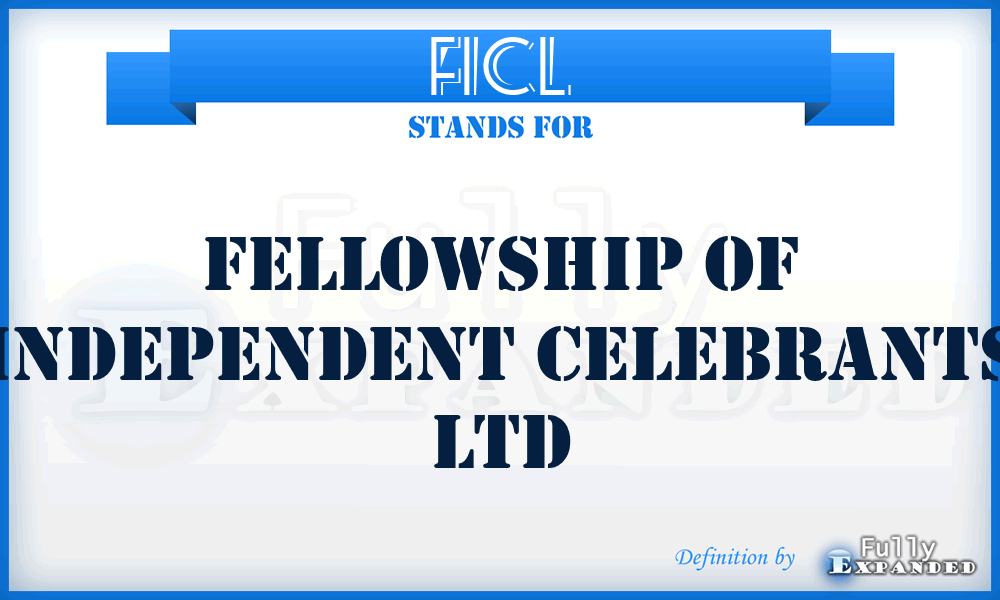 FICL - Fellowship of Independent Celebrants Ltd