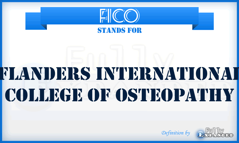 FICO - Flanders International College of Osteopathy