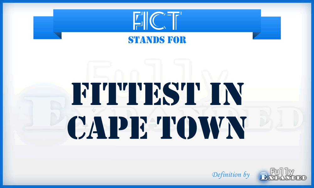 FICT - Fittest in Cape Town