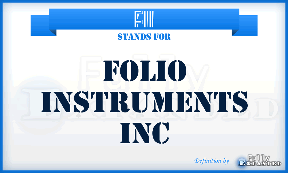 FII - Folio Instruments Inc