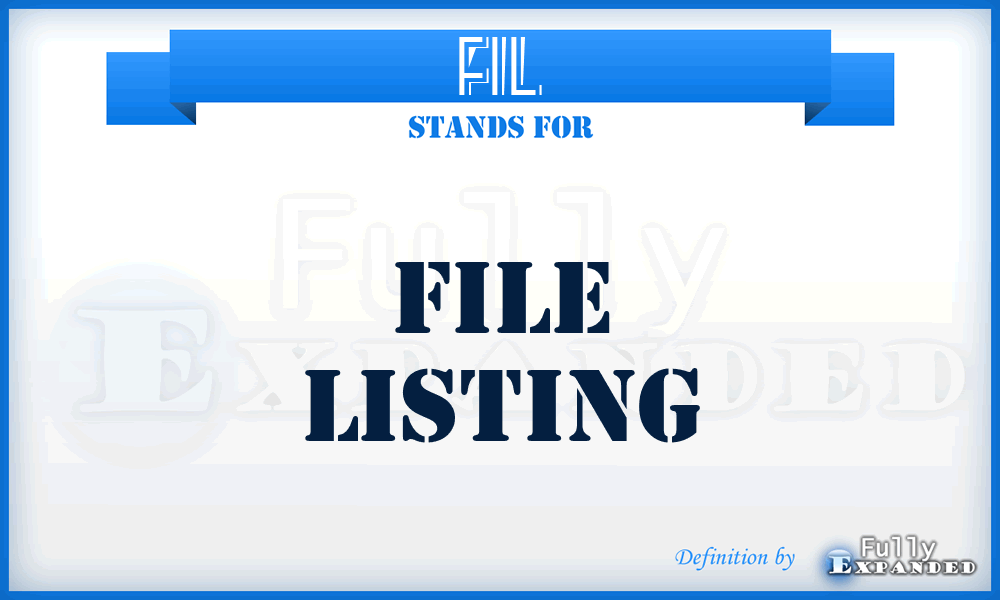 FIL - File listing