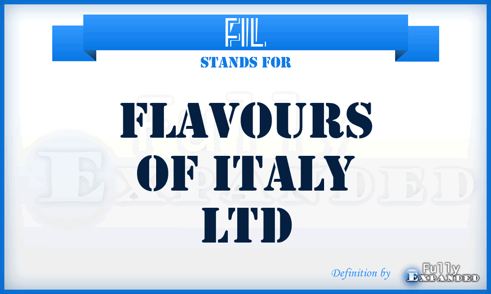 FIL - Flavours of Italy Ltd