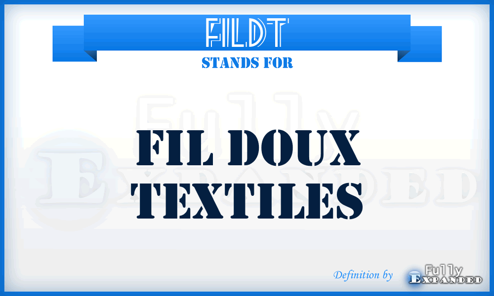 FILDT - FIL Doux Textiles