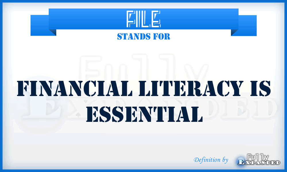 FILE - Financial Literacy Is Essential
