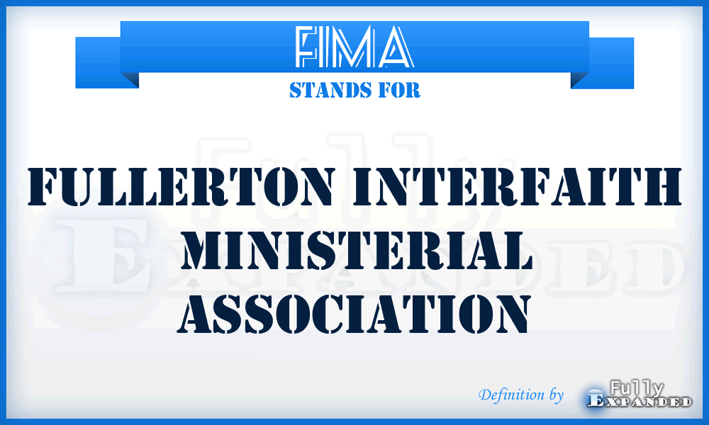 FIMA - Fullerton Interfaith Ministerial Association