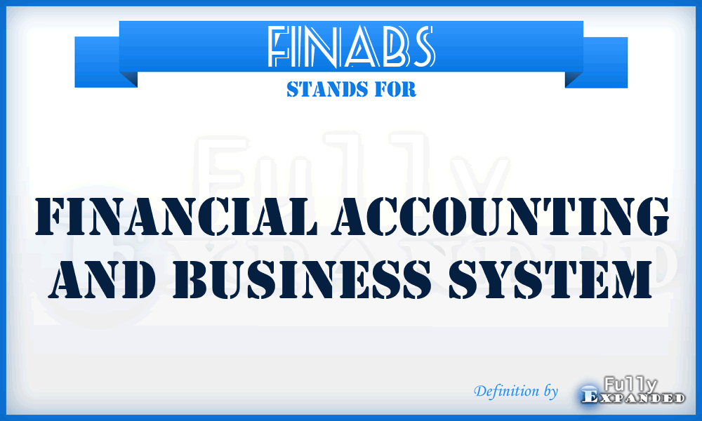 FINABS - Financial Accounting and Business System