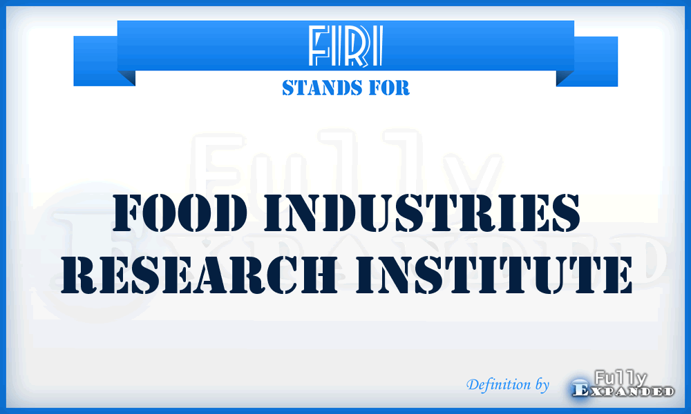 FIRI - Food Industries Research Institute
