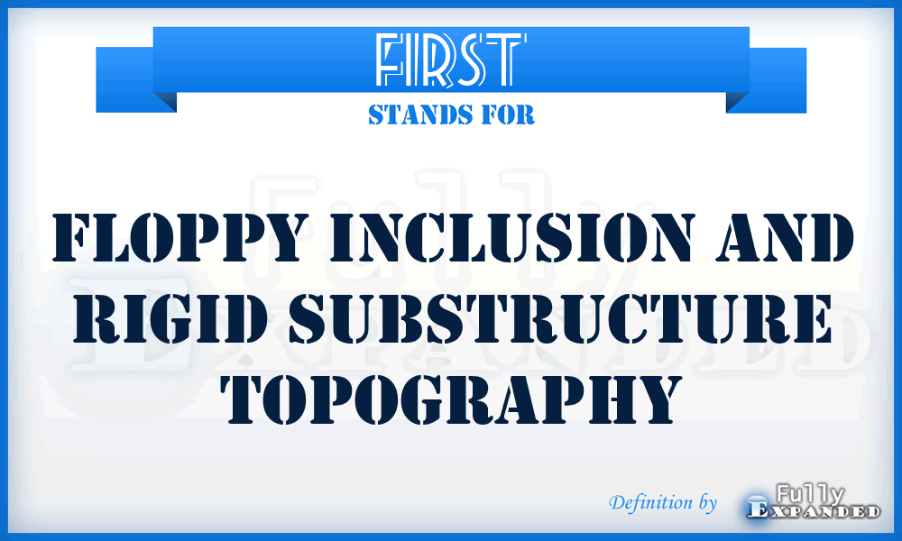 FIRST - Floppy Inclusion And Rigid Substructure Topography