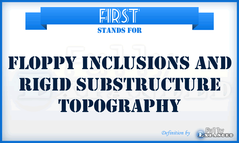 FIRST - Floppy Inclusions and Rigid Substructure Topography