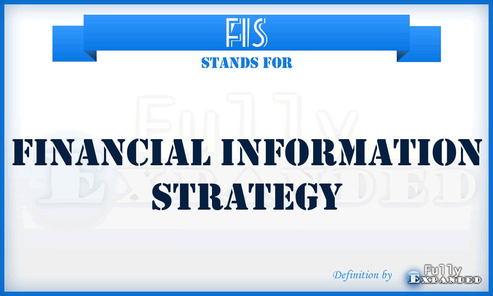 FIS - Financial Information Strategy