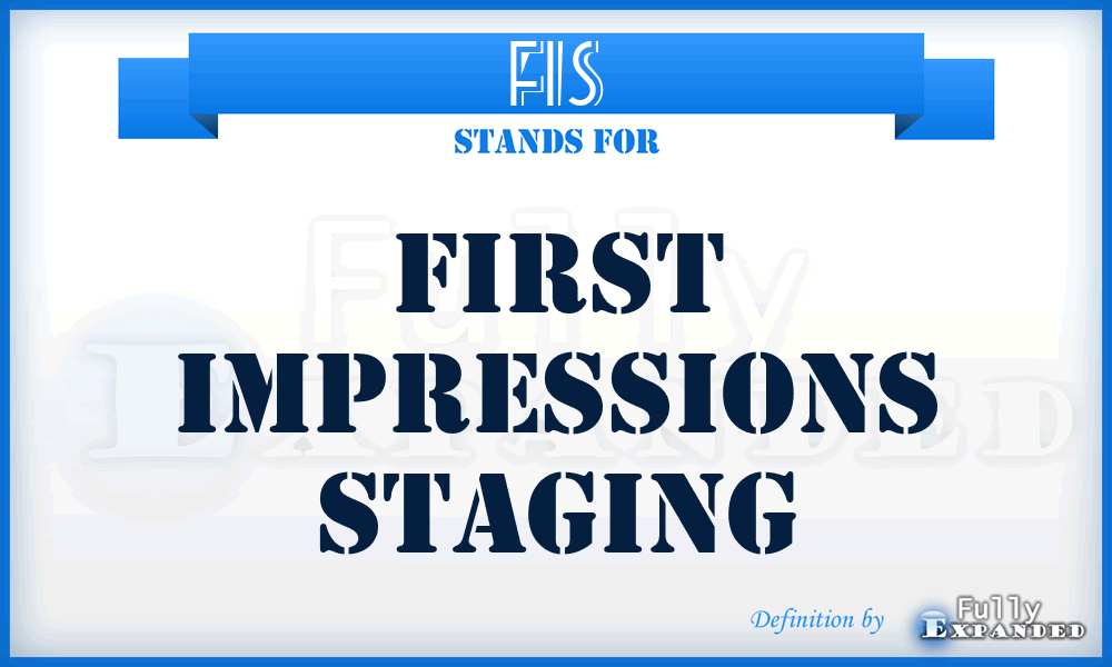 FIS - First Impressions Staging
