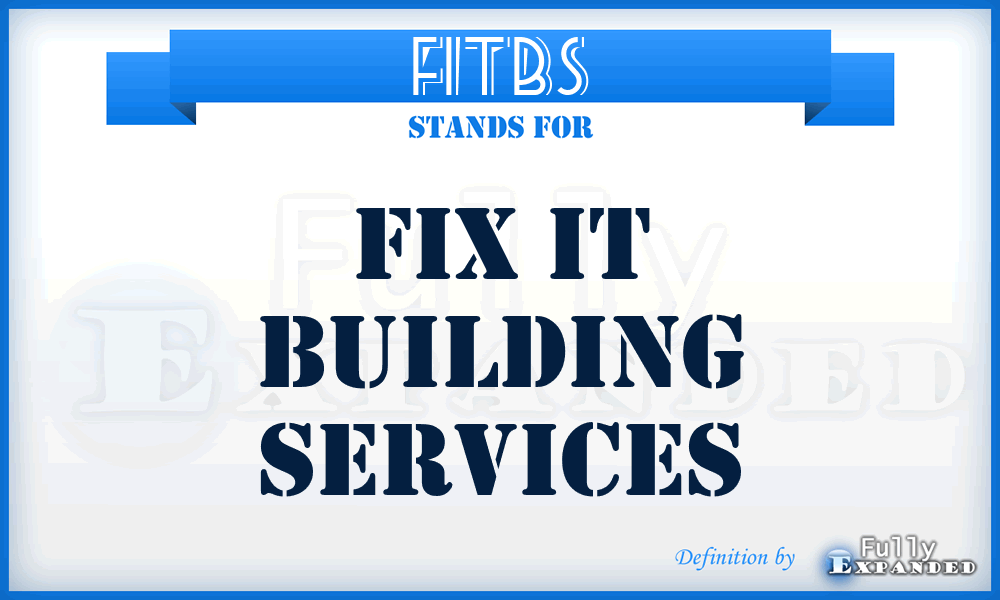 FITBS - Fix IT Building Services