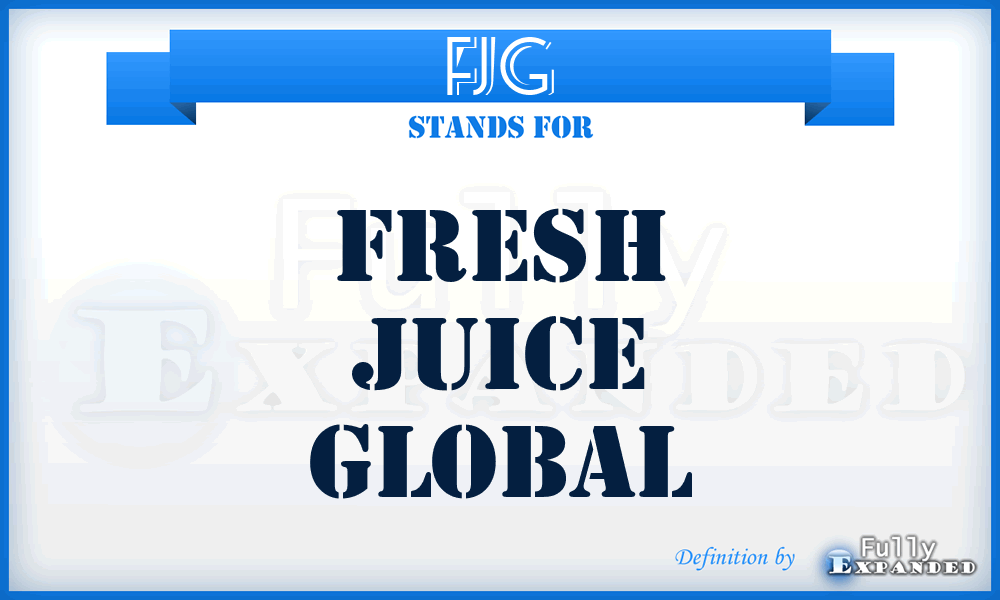 FJG - Fresh Juice Global