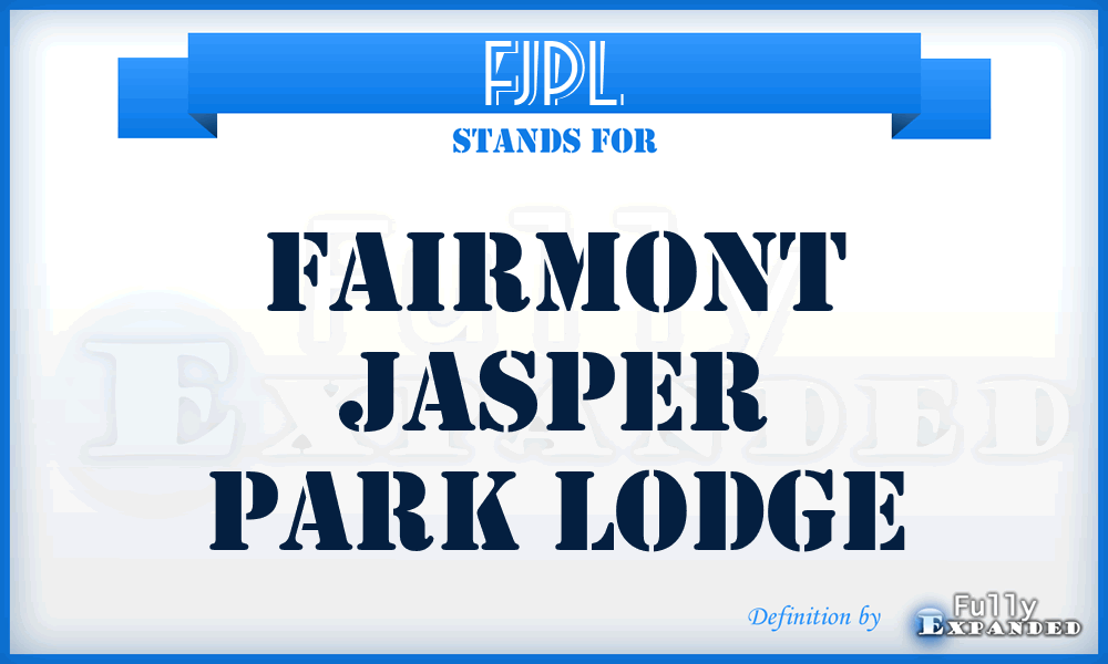FJPL - Fairmont Jasper Park Lodge
