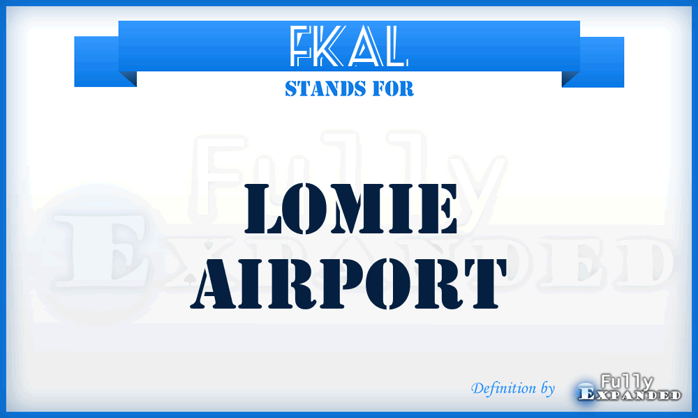 FKAL - Lomie airport