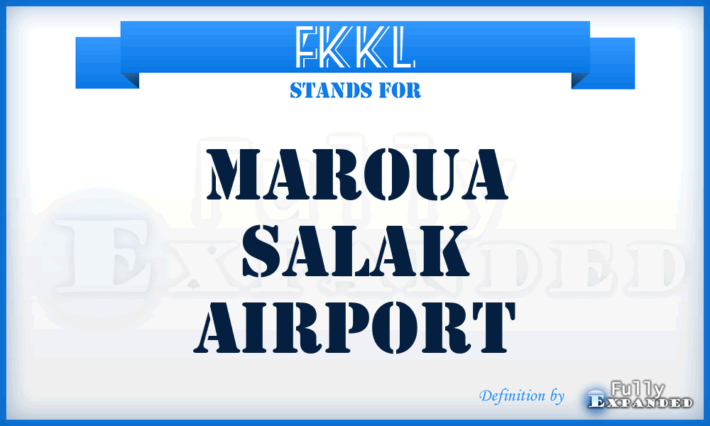 FKKL - Maroua Salak airport