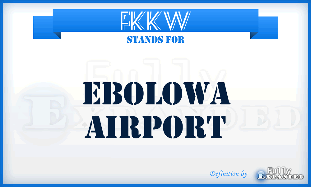 FKKW - Ebolowa airport