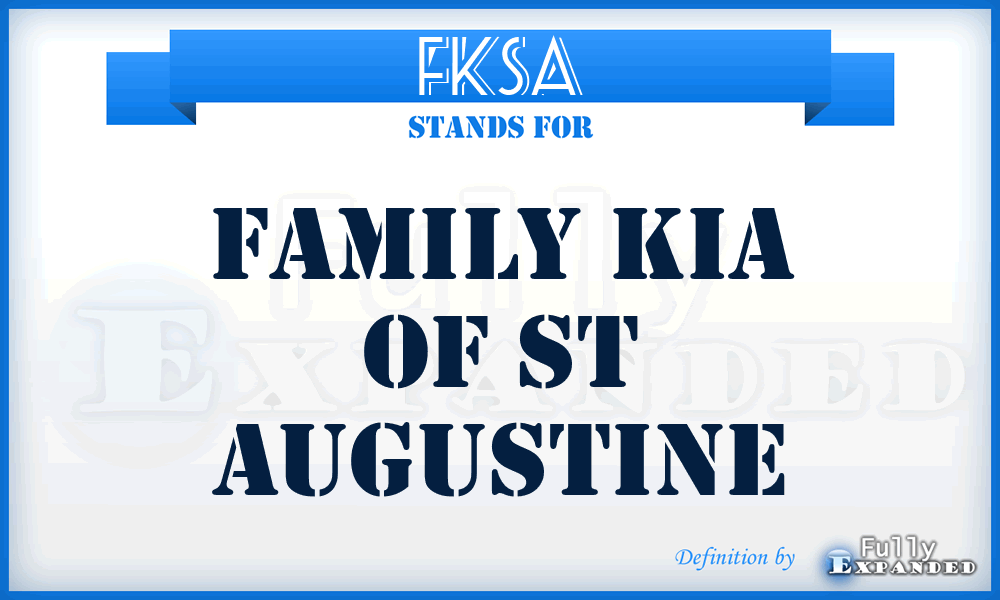 FKSA - Family Kia of St Augustine