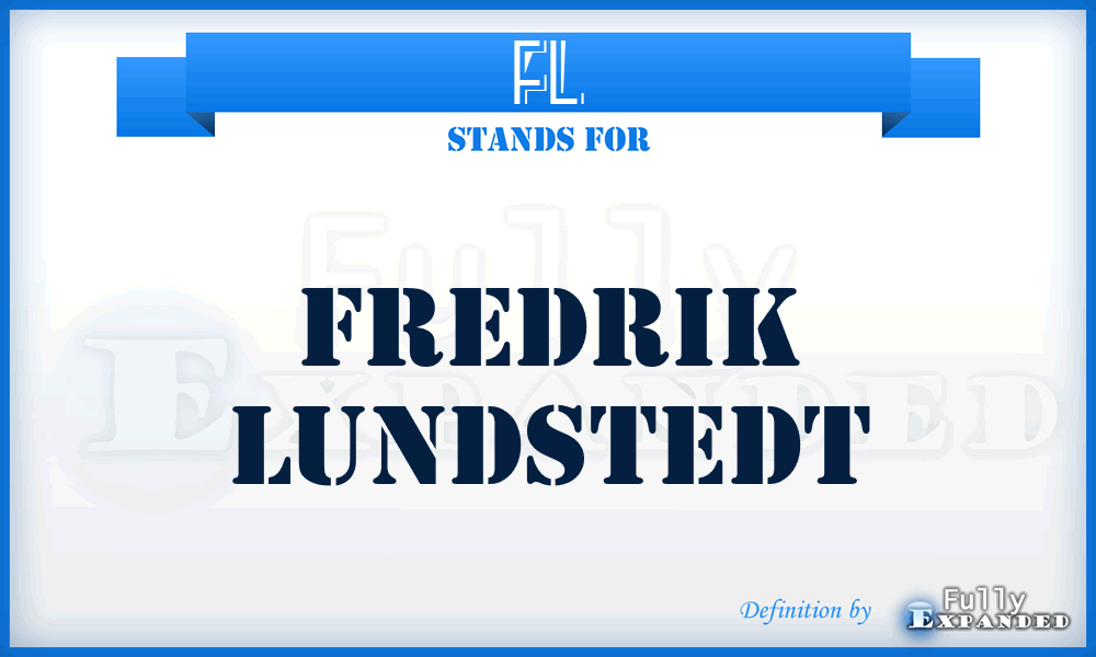 FL - Fredrik Lundstedt