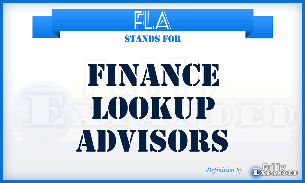 FLA - Finance Lookup Advisors
