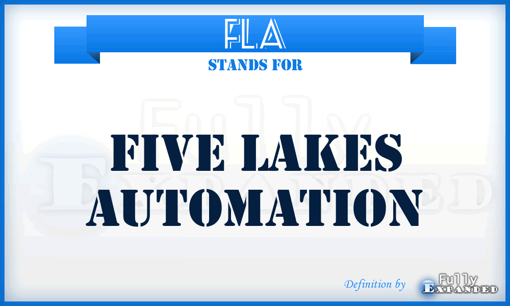 FLA - Five Lakes Automation