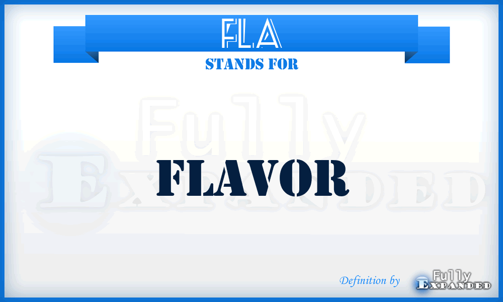 FLA - Flavor