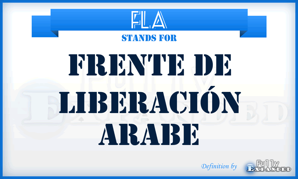 FLA - Frente de Liberación Arabe