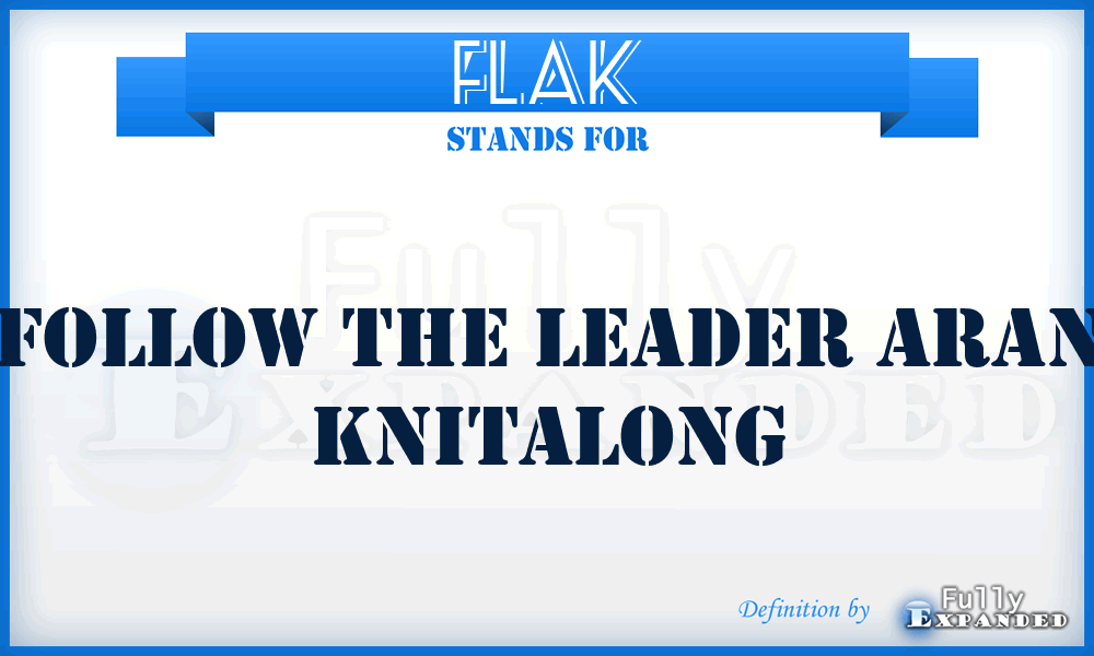 FLAK - Follow the Leader Aran KnitAlong