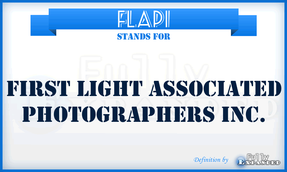 FLAPI - First Light Associated Photographers Inc.