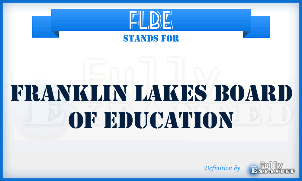 FLBE - Franklin Lakes Board of Education