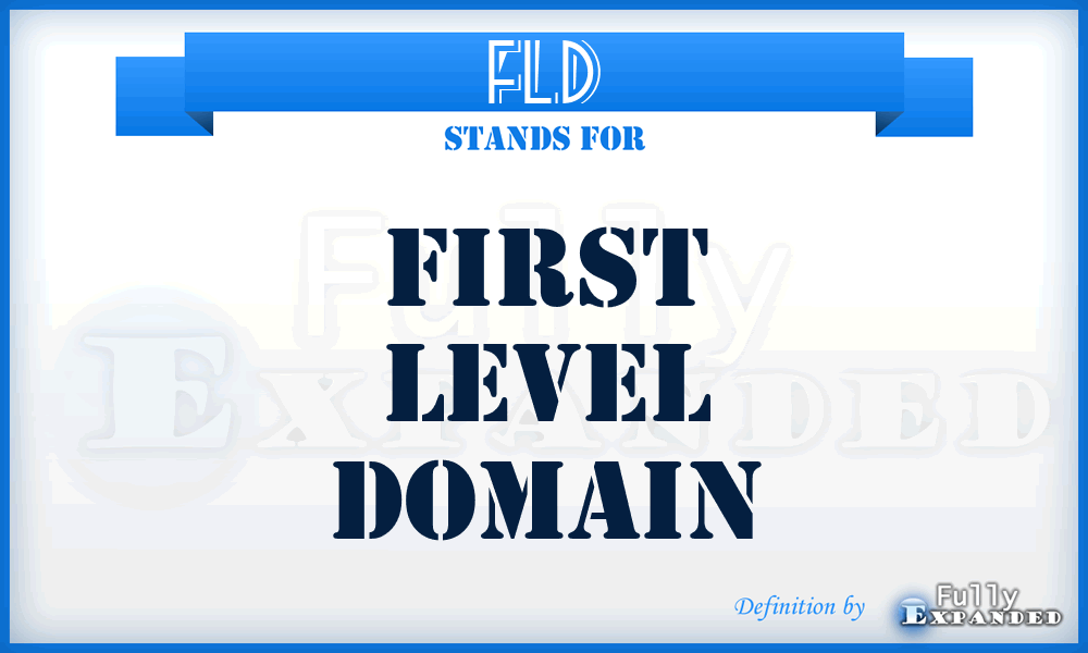 FLD - first level domain