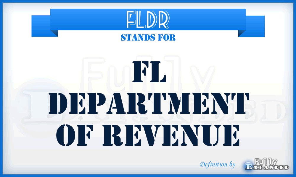 FLDR - FL Department of Revenue