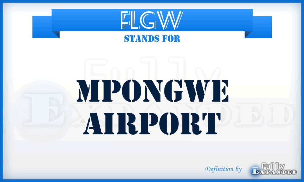 FLGW - Mpongwe airport