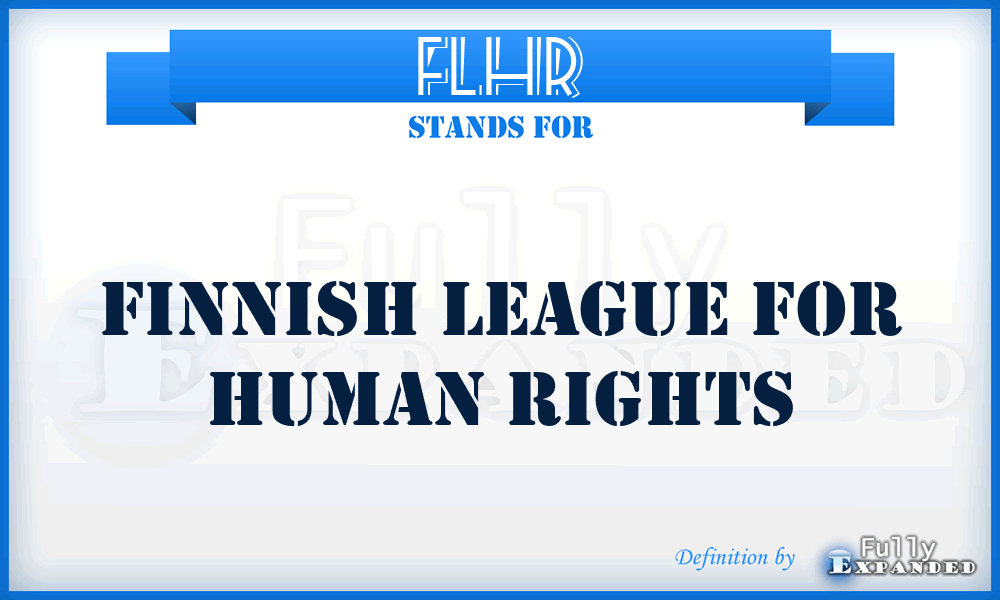FLHR - Finnish League for Human Rights