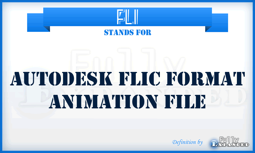 FLI - AutoDesk FLIC format Animation file