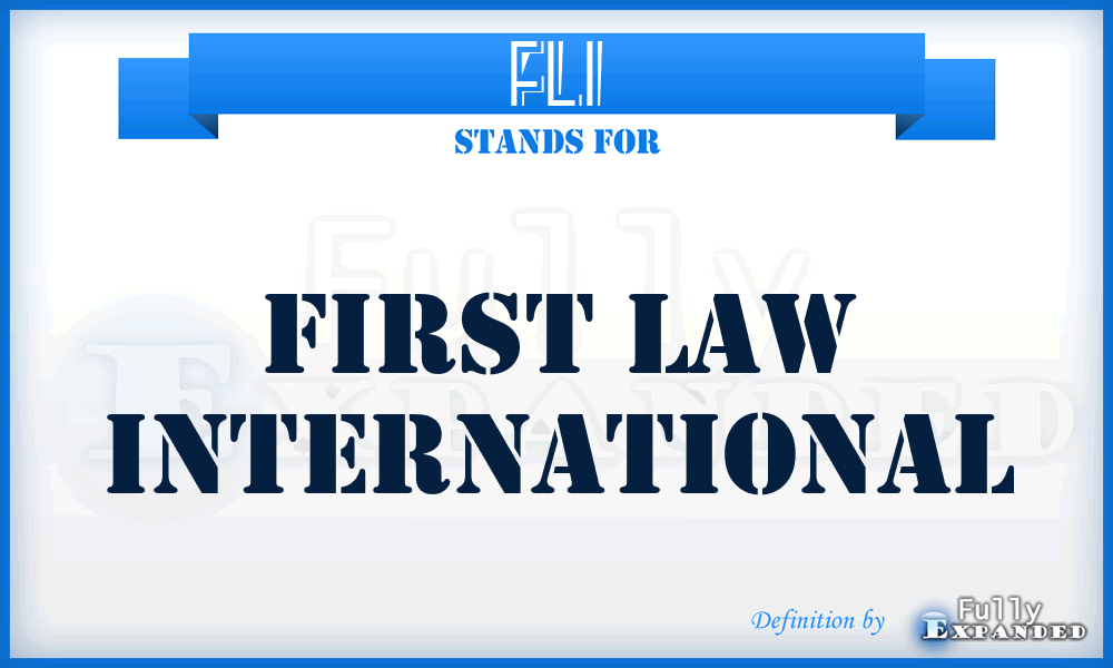 FLI - First Law International