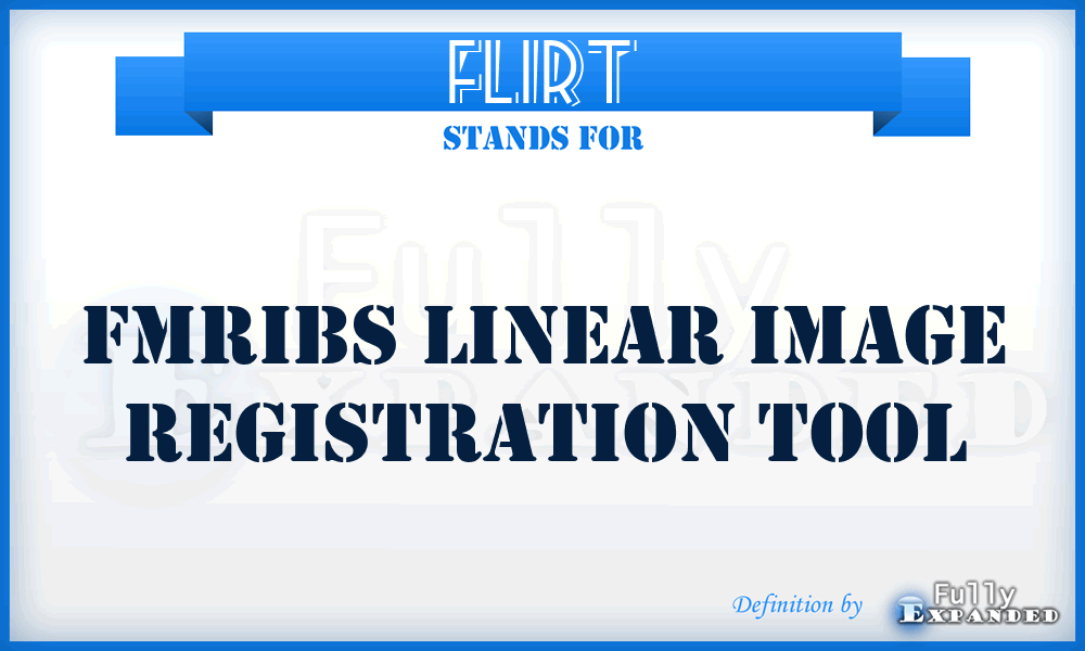 FLIRT - Fmribs Linear Image Registration Tool