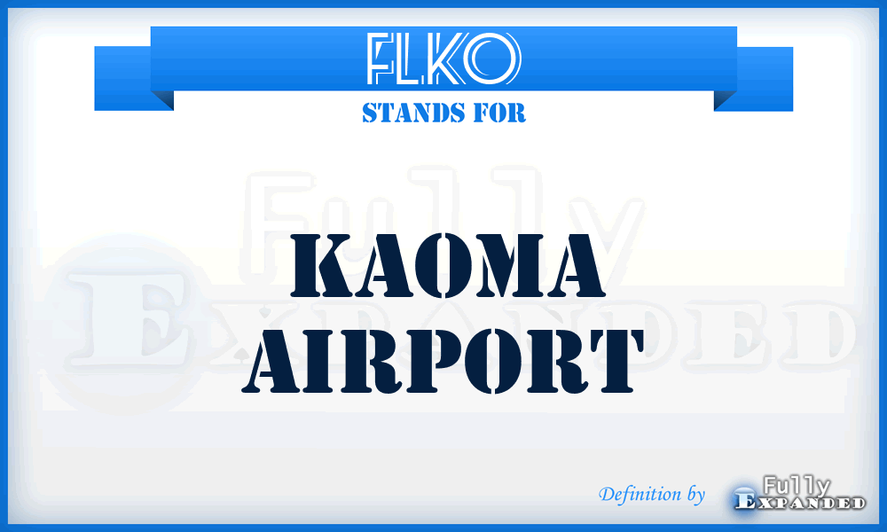 FLKO - Kaoma airport