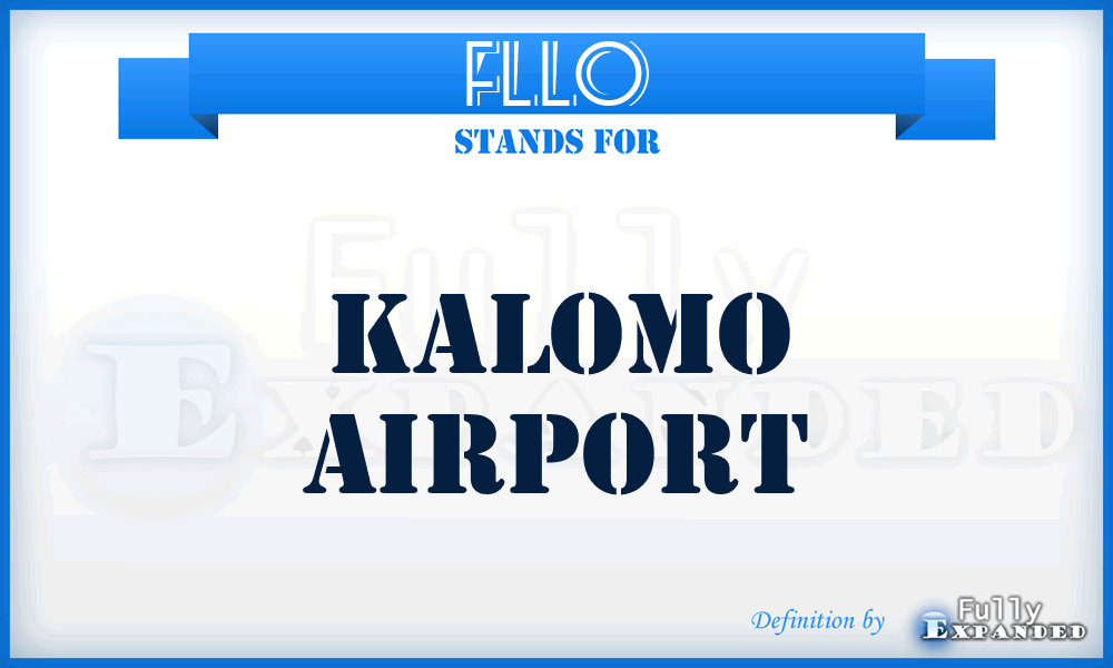 FLLO - Kalomo airport