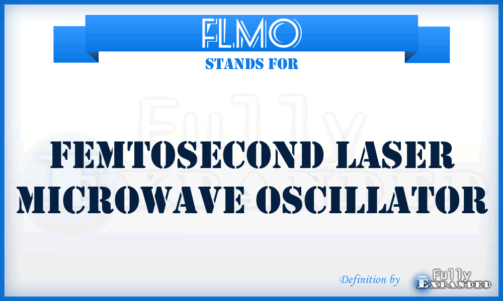 FLMO - femtosecond laser microwave oscillator