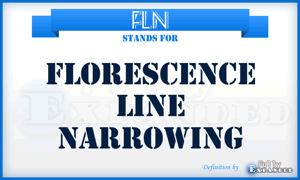 FLN - Florescence Line Narrowing
