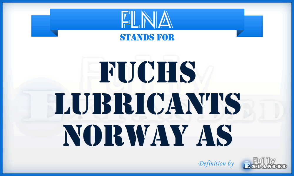 FLNA - Fuchs Lubricants Norway As